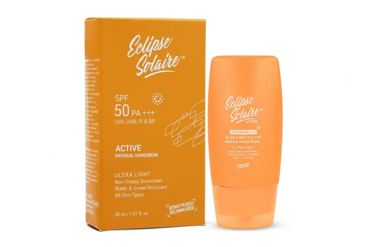 Eclipse Solaire Active SPF 50 PA+++ India’s Lightest Physical Sunscreen in 30ML