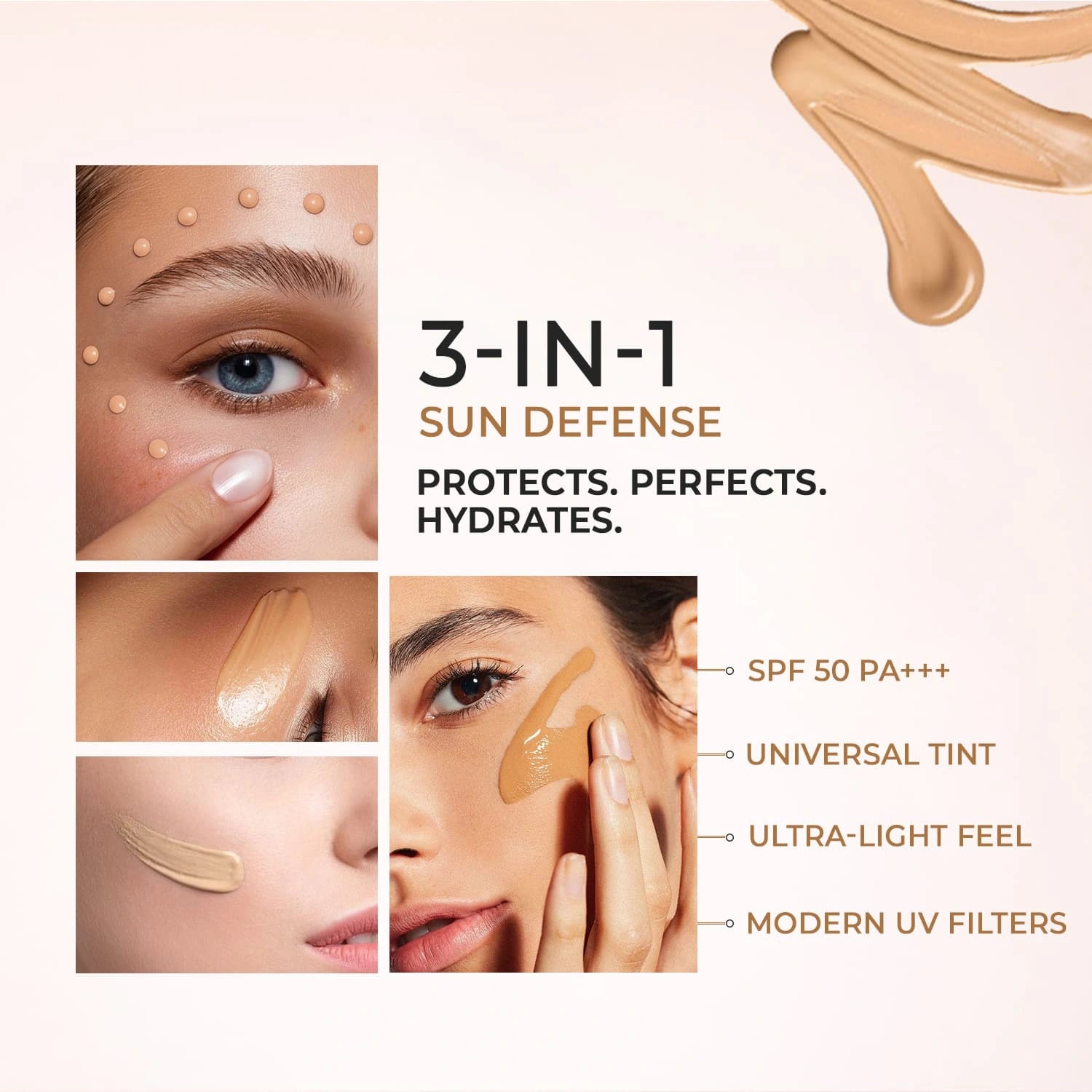Eclipse Solaire Aqua Fusion Sunscreen SPF50 PA+++ | 5X Protection | Infused with Himalayan Spring Water | Non-Greasy, For All Skin Types - 30ml