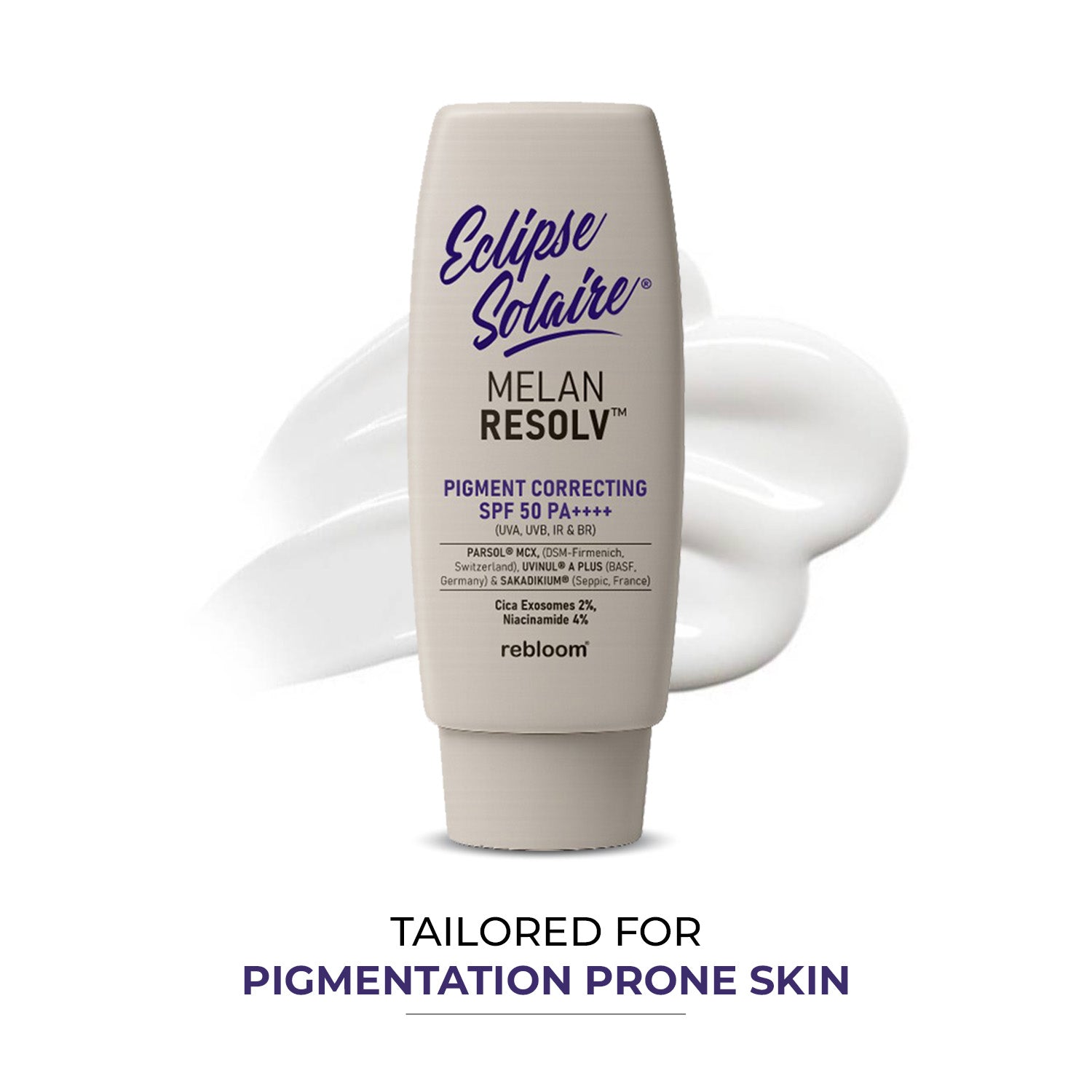 Eclipse Solaire MelanResolv Pigment Correcting SPF 50 PA++++ (UVA,UVB,IR & BR) |No White Cast| Non-greasy|All Skin Types 60ml