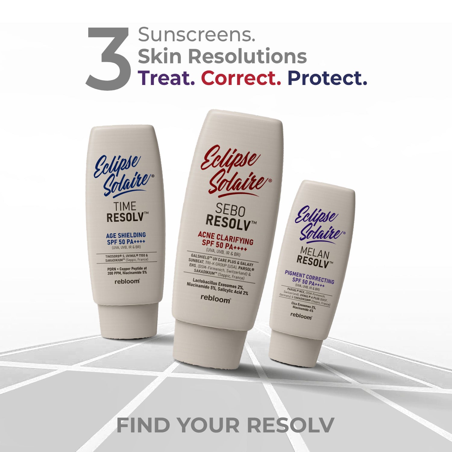 Eclipse Solaire TimeResolv Age Sheilding SPF 50 PA++++ (UVA, UVB, IR & BR) | No white cast | Non-greasy | All Skin Types 60ml
