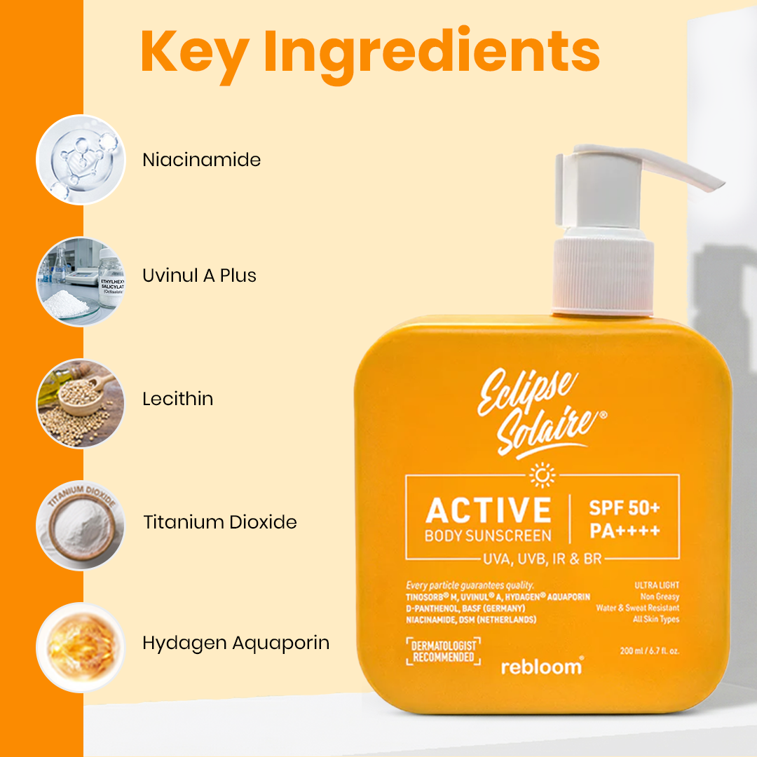 Eclipse Solaire Active Body Sunscreen SPF 50+ PA++++ 200ml