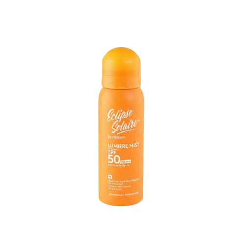 Eclipse Solaire Lumiere Mist Sunscreen Spray SPF 50 PA+++ UVA/ UVB/ IR / BR / VR /No White Cast /All Skin Types | 100ML
