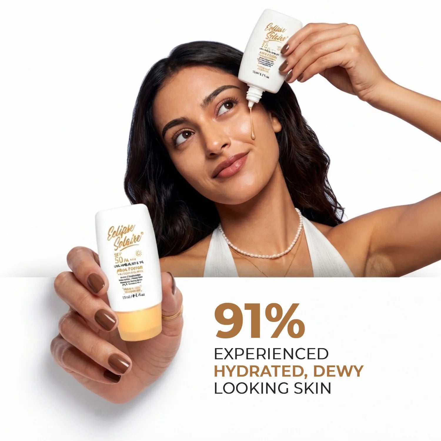 Eclipse Solaire Aqua Fusion Sunscreen SPF50 PA+++ | 5X Protection | Infused with Himalayan Spring Water | Non-Greasy, For All Skin Types - 30ml