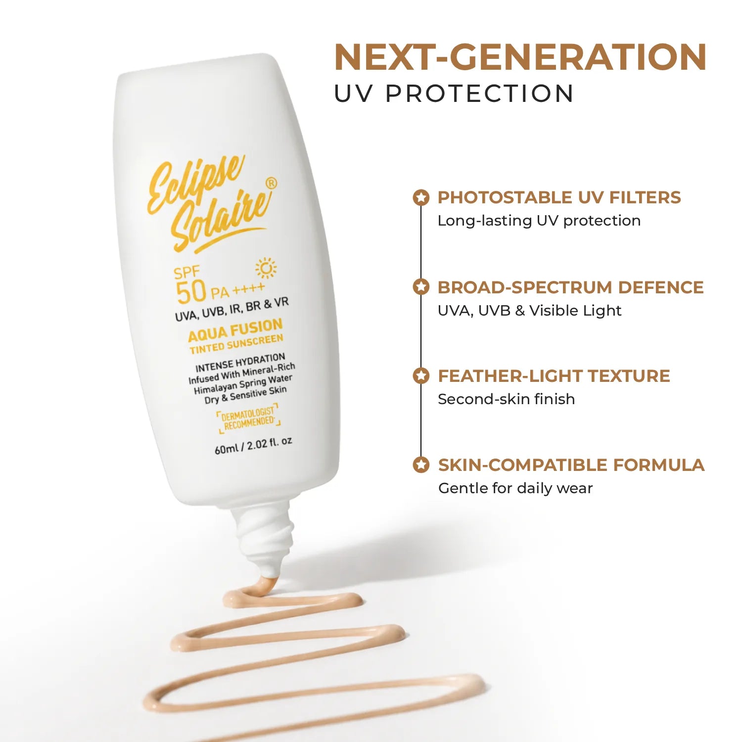 Eclipse Solaire Aqua Fusion - 5X Protection With SPF 50 PA ++++ in 60ML