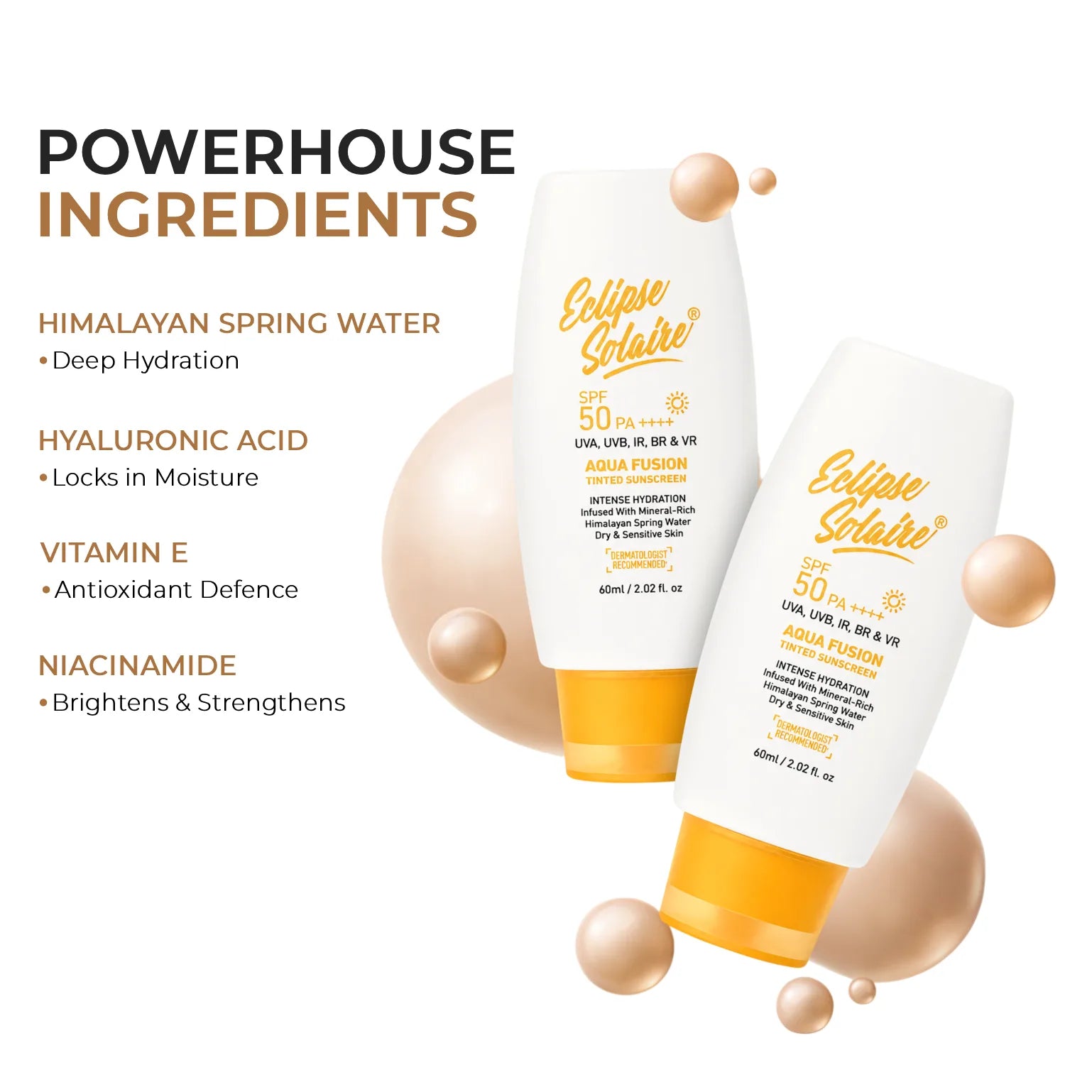 Eclipse Solaire Aqua Fusion - 5X Protection With SPF 50 PA ++++ in 60ML